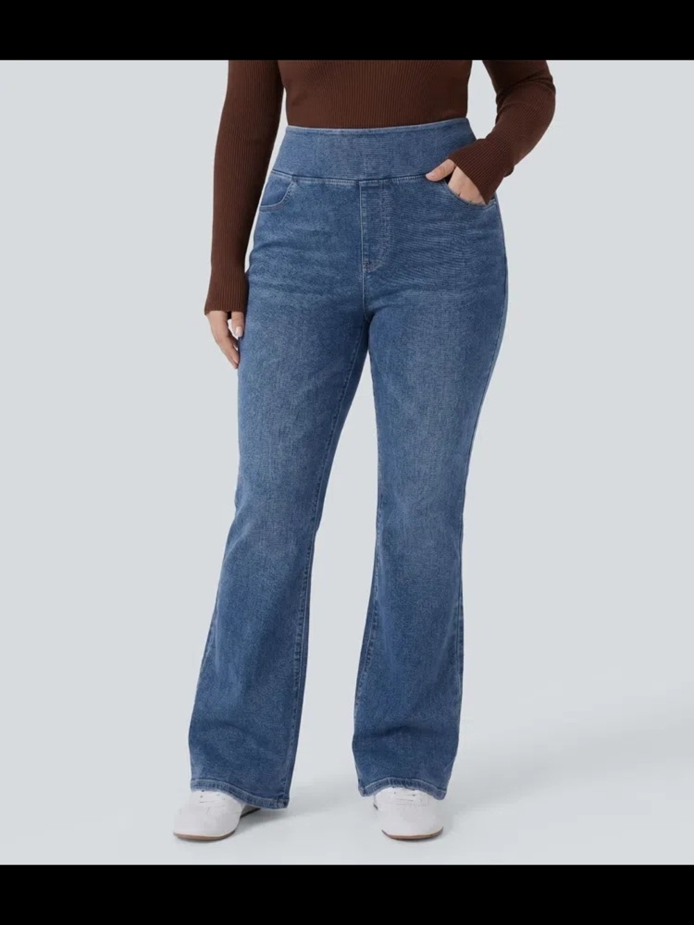 HALARA 2x 20 22 Plus Size High Rise Bootcut Jeans Blue - Picture 2 of 7